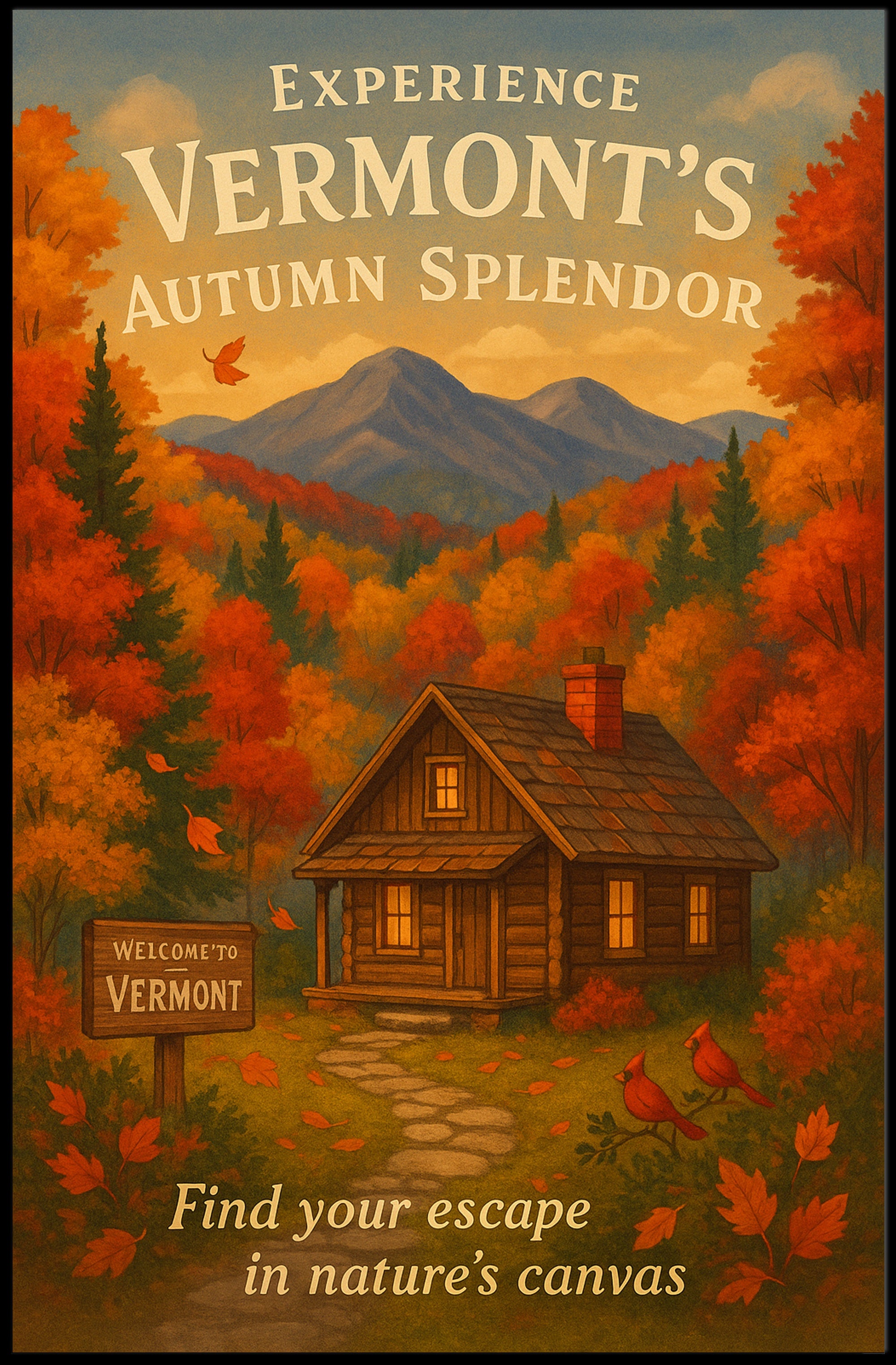 Vermont Autumn Splendor Wall Art Print