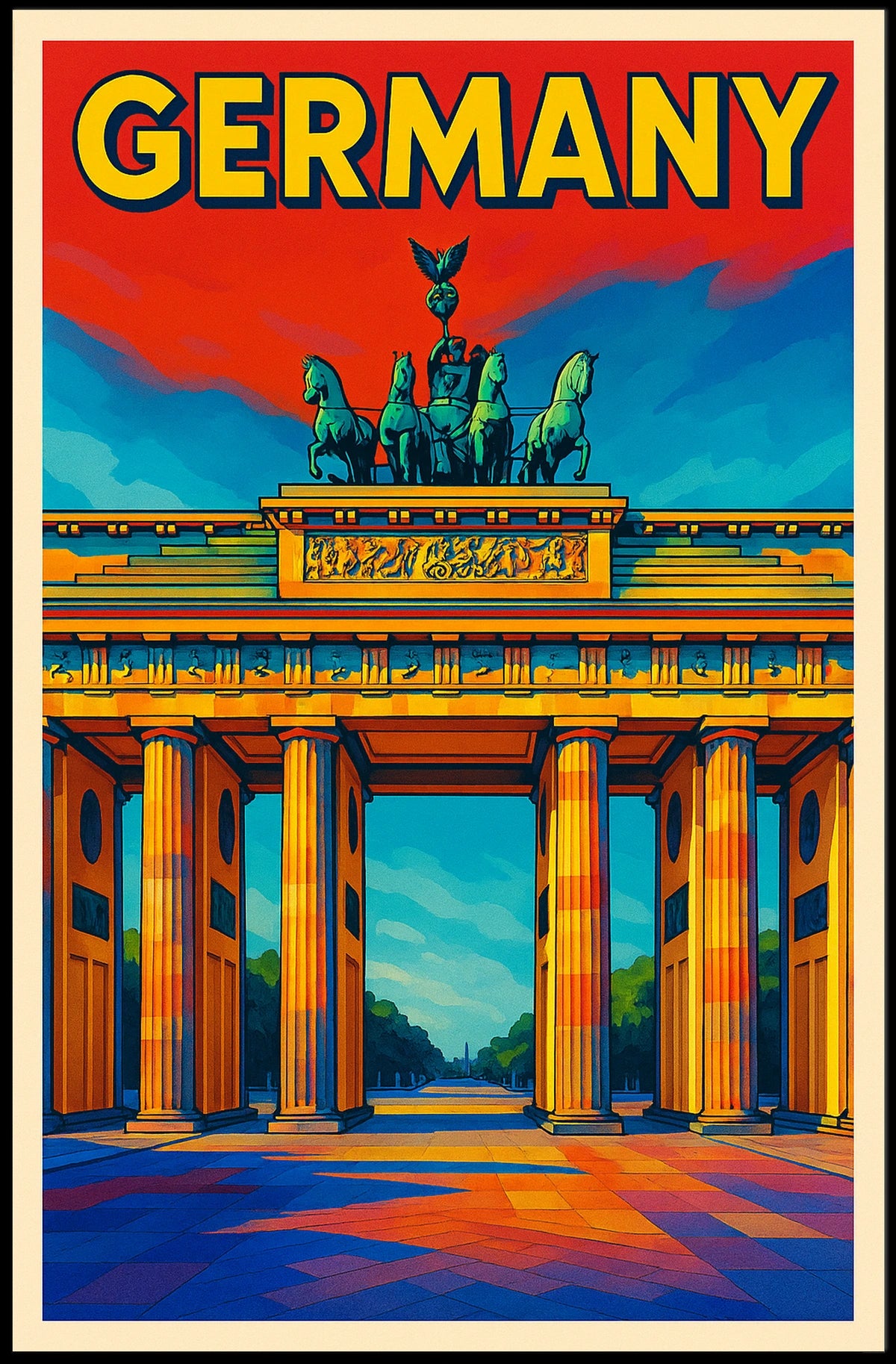 Germany Vibrant Landmark Poster