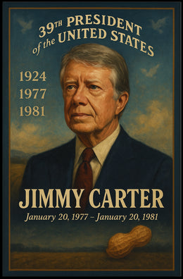 Jimmy Carter 39th President Wall Art Vintage Portrait Print PosterGoat