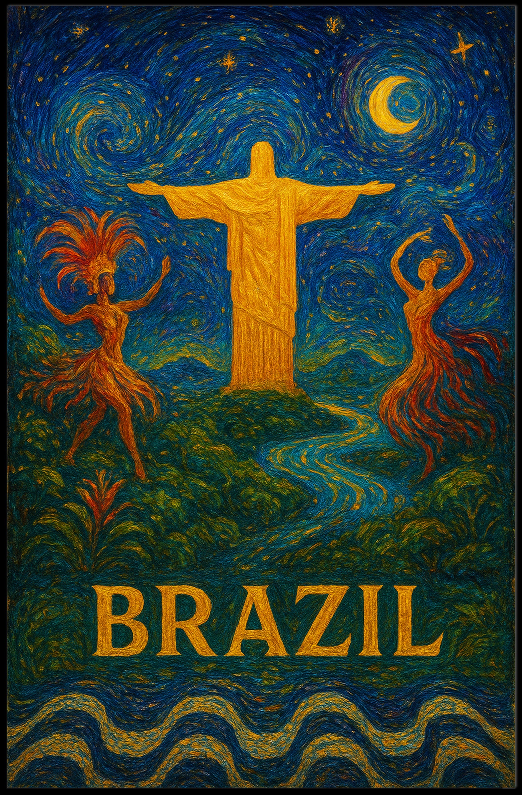 Brazil A Vibrant Celebration Poster