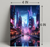 Neon Cityscape Poster
