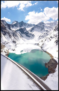 Stunning Alpine Lake and Mountain Landscape National Park Poster
