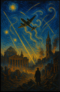 World War II Era Van Gogh Style WWII Poster