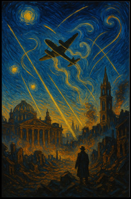 World War II Era Van Gogh Style WWII Poster