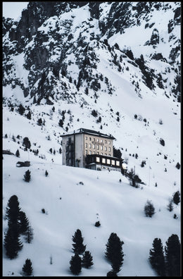 Weisshorn Alpine Serenity: Snowy Mountain Landscape Poster