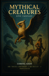 Mythical Creatures Epic Fantasy Poster