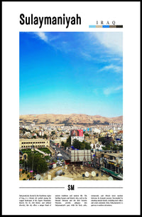 Sulaymaniyah Cityscape: Dynamic Kurdistan Travel Poster PosterGoat