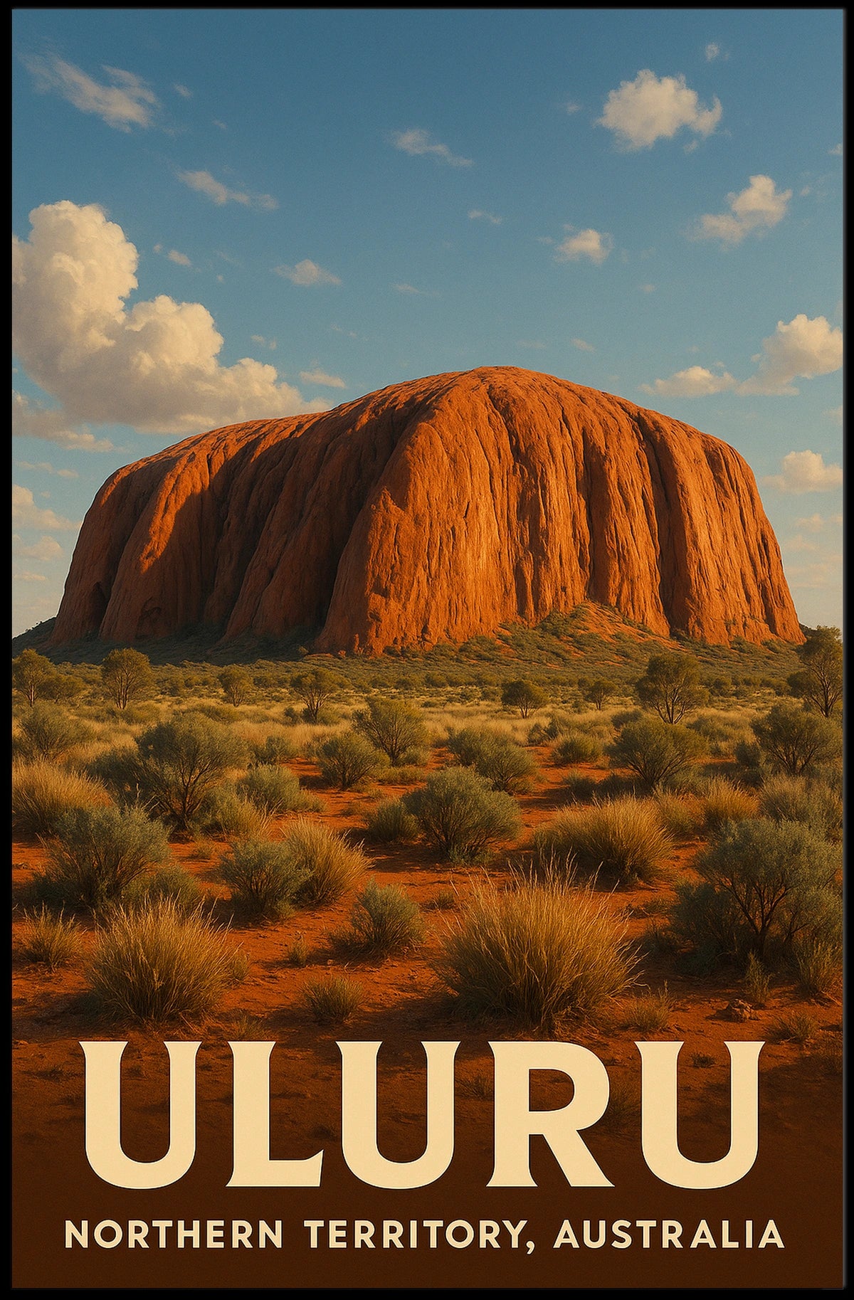 Uluru Wanderlust Desert Sunset Poster