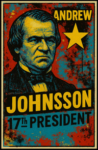 Andrew Johnson 17th President of the United States Graffiti Pop Art Poster