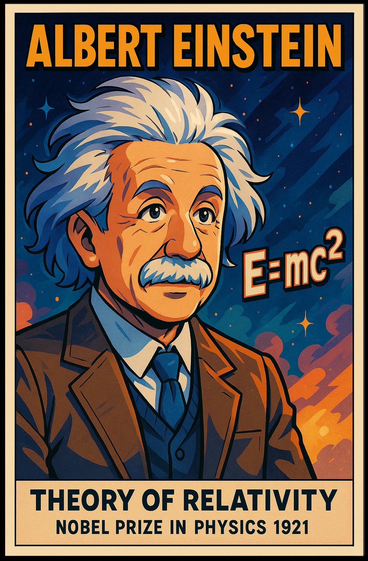 Albert Einstein Theory Of Relativity Poster