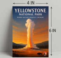 Yellowstone National Park Where Nature's Majesty Unfolds Poster PosterGoat