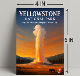 Yellowstone National Park Where Nature's Majesty Unfolds Poster PosterGoat