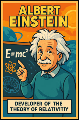 Albert Einstein Relativity Vintage Collector Poster