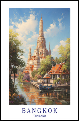 Bangkok Wat Arun Scenic Travel Poster PosterGoat