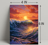 Sunset Waves Poster PosterGoat