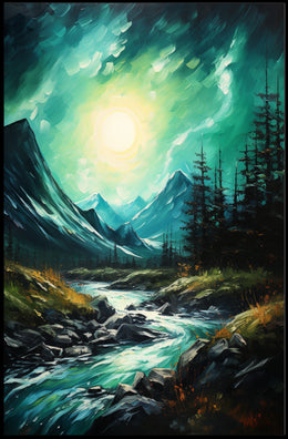 Tranquil Mountain Stream Poster
