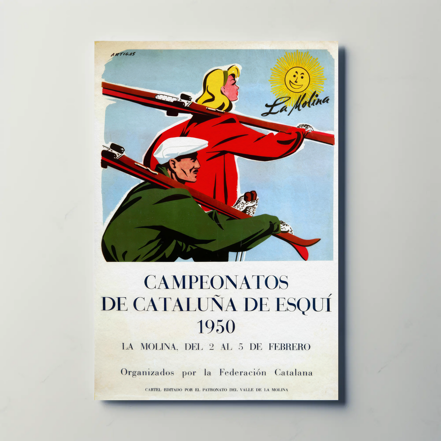 Ski Championship Cataluña Vintage Poster