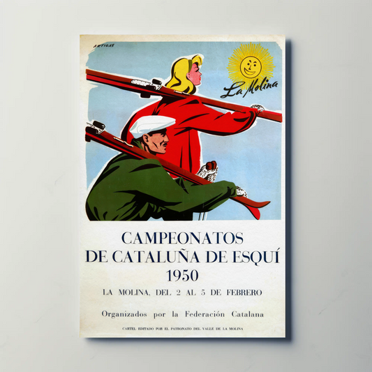 Ski Championship Cataluña Vintage Poster