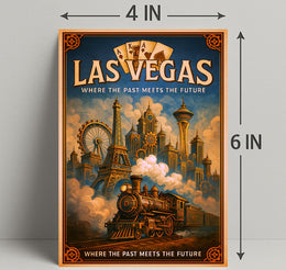 Las Vegas  Where the Past Meets the Future Poster PosterGoat