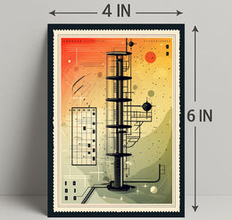 Futuristic Tower Design Poster