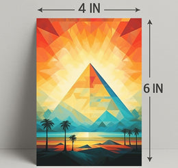 Abstract Pyramid Landscape Abstract Poster