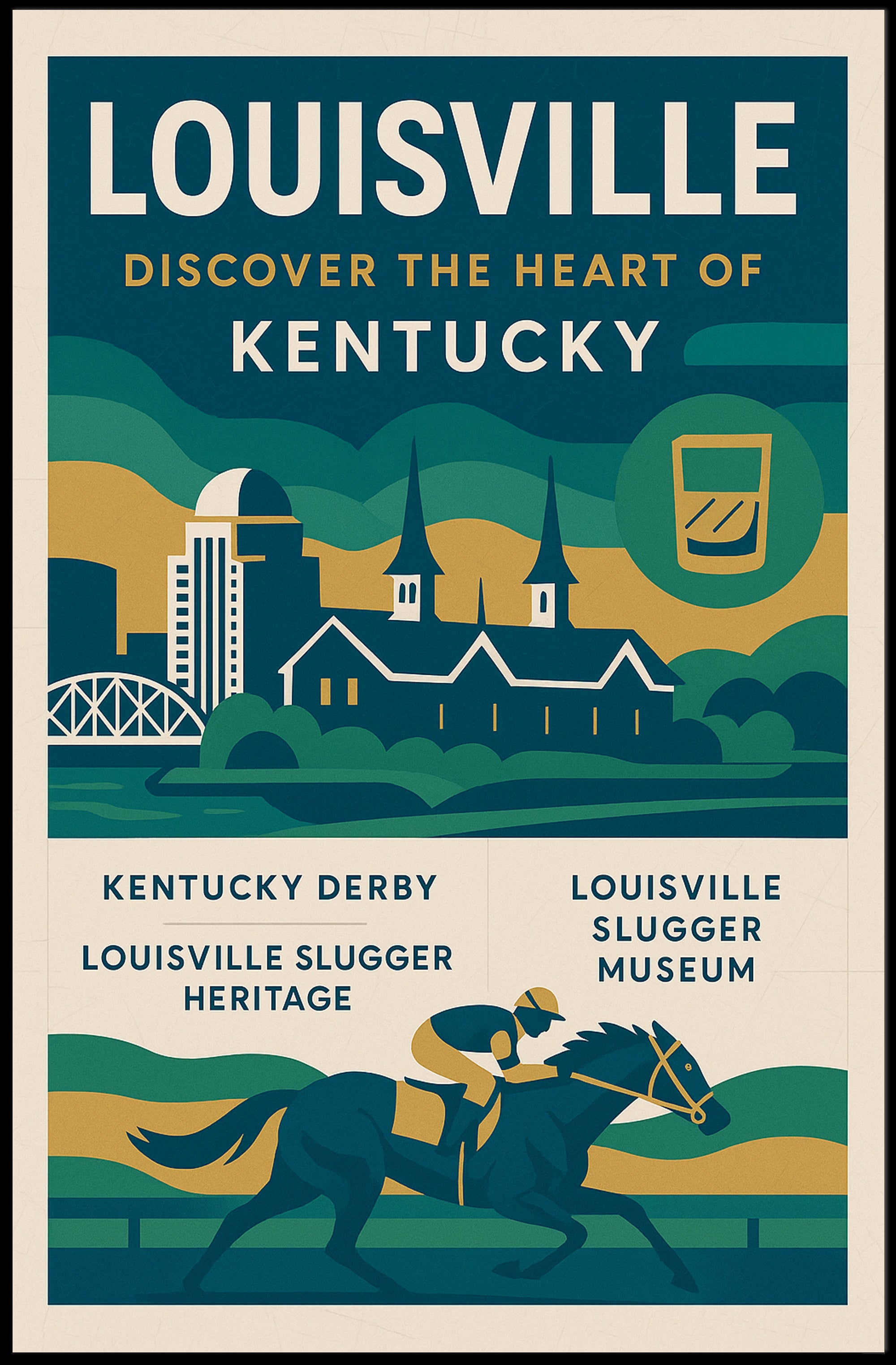 Discover Louisville, Kentucky Poster