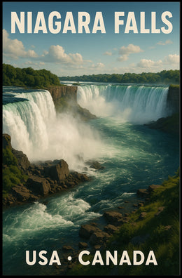Niagara Falls Travel Photorealism Serenity Poster
