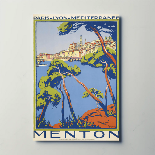 Menton Travel Poster