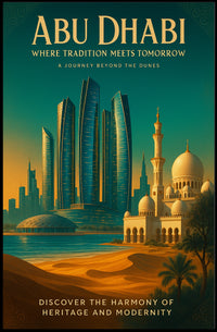 Abu Dhabi Architectural Marvel Travel Poster