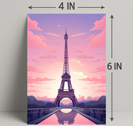 Eiffel Tower At Sunset Poster