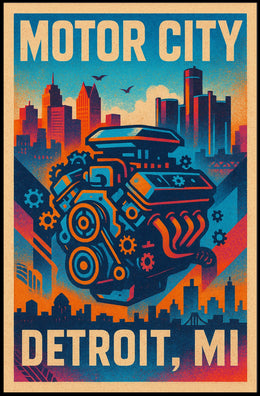 Motor City Detroit, MI Poster