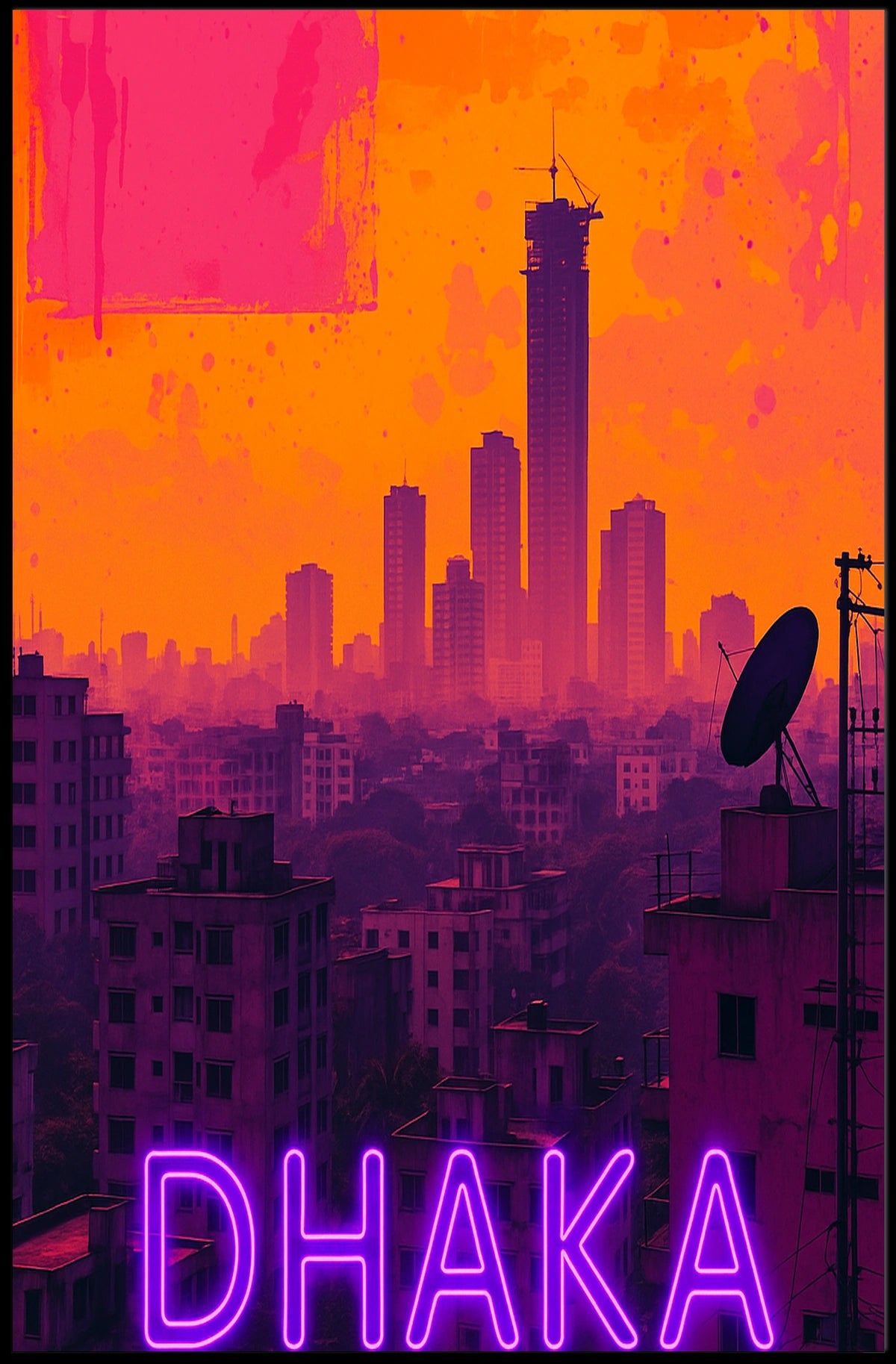 Dhaka Skyline Poster