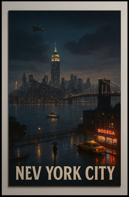 New York City Nightscape Poster