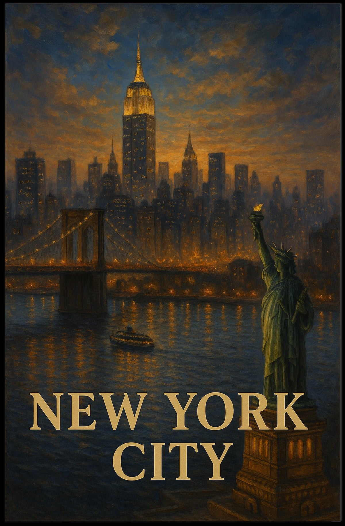 New York City Skyline Poster