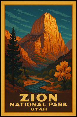 Zion National Park Utah Poster