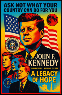 John F. Kennedy A Legacy of Hope Poster PosterGoat