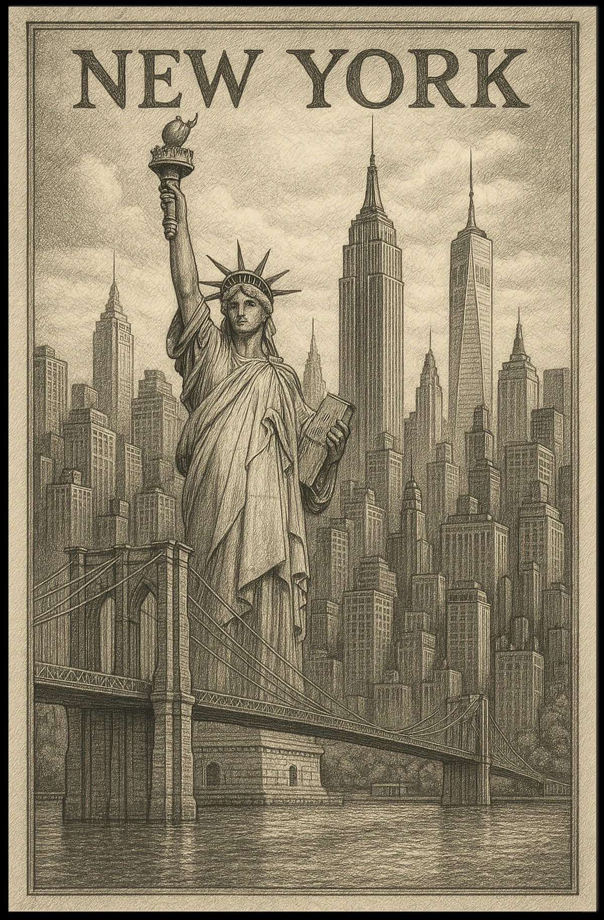 New York Cityscape Poster