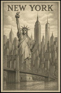 New York Cityscape Poster
