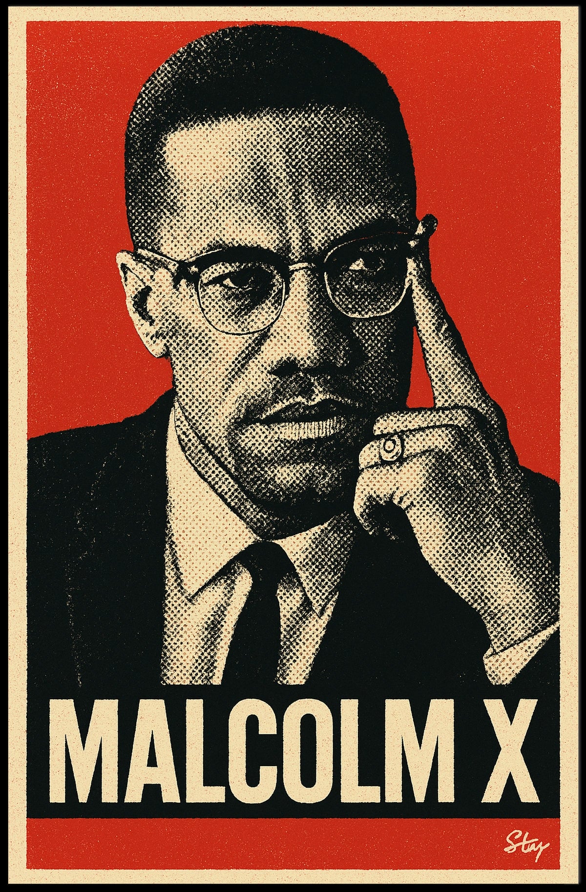 Malcolm X Iconic Leader Poster