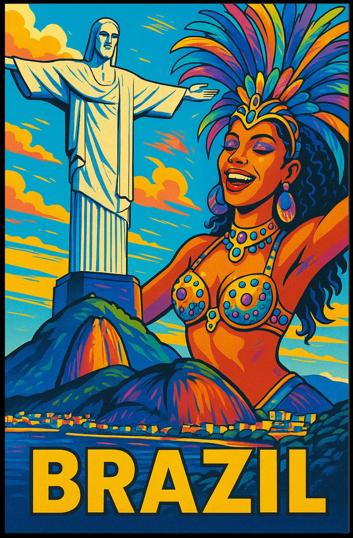 Vibrant Brazil Poster