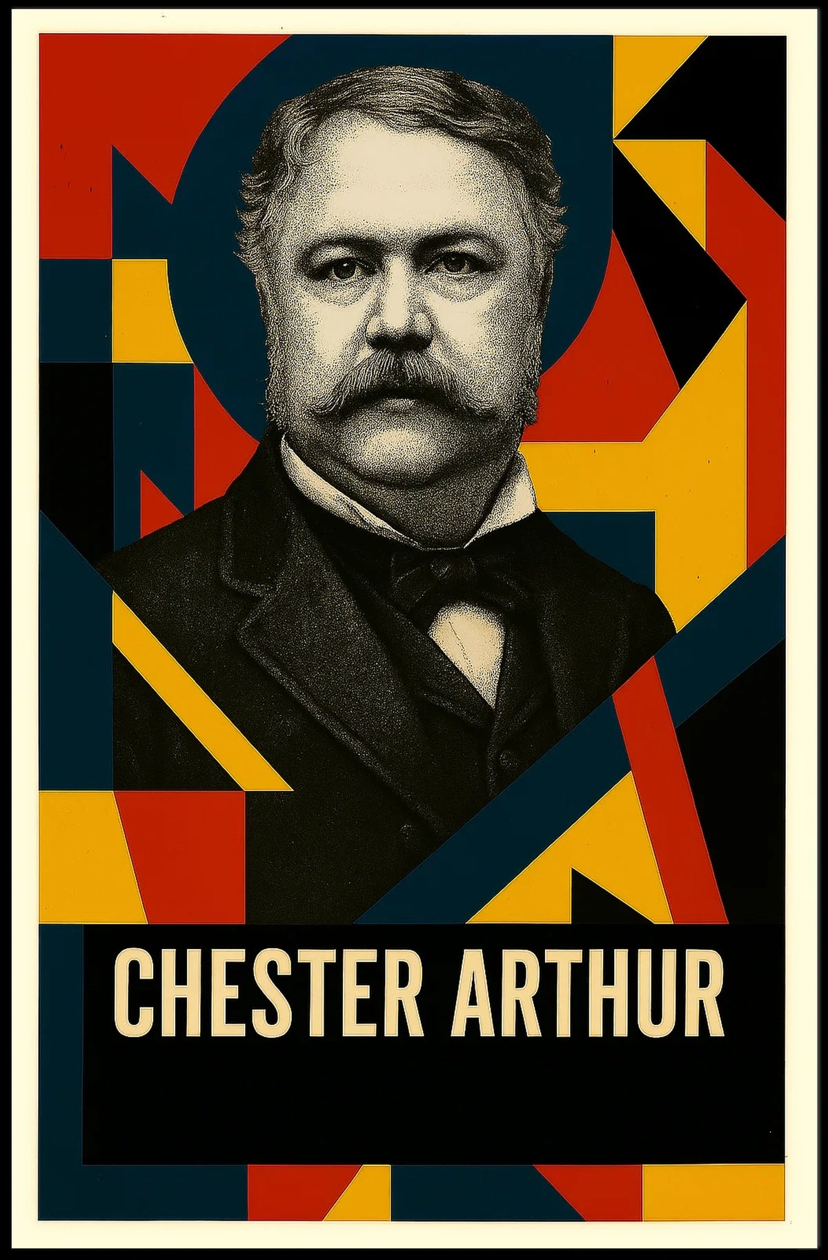 Chester A. Arthur 21st President of the United States Abstract Pop Poster