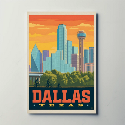 Dallas Texas Vintage Poster