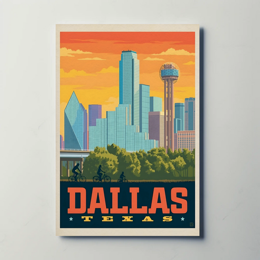 Dallas Texas Vintage Poster