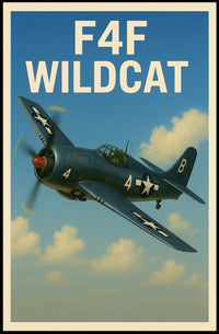 F4F Wildcat Poster PosterGoat