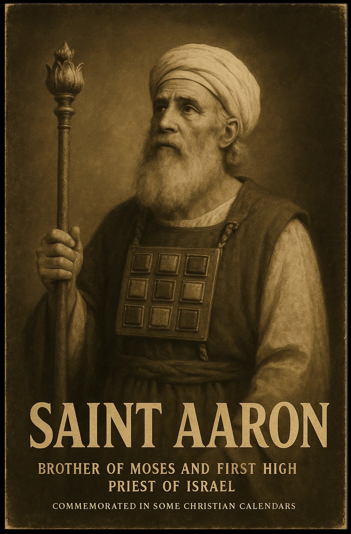 Saint Aaron Brother Of Moses Poster