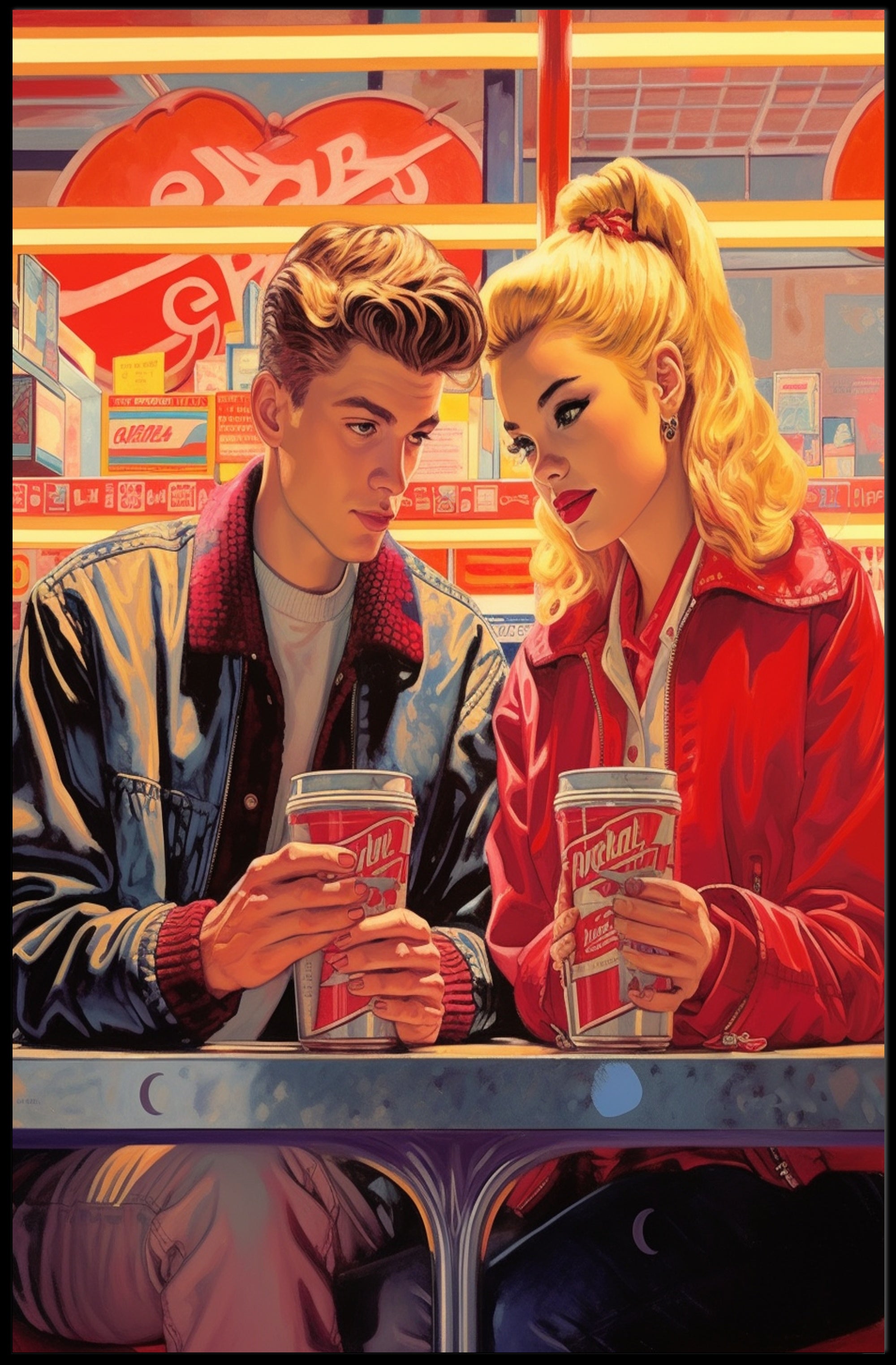 Retro Diner Encounter Poster