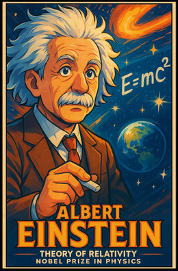 Einstein Relativity Science Inspirational Modern Educational Decor Wall Art Poster