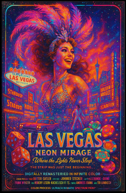 Neon Mirage: Las Vegas Poster PosterGoat