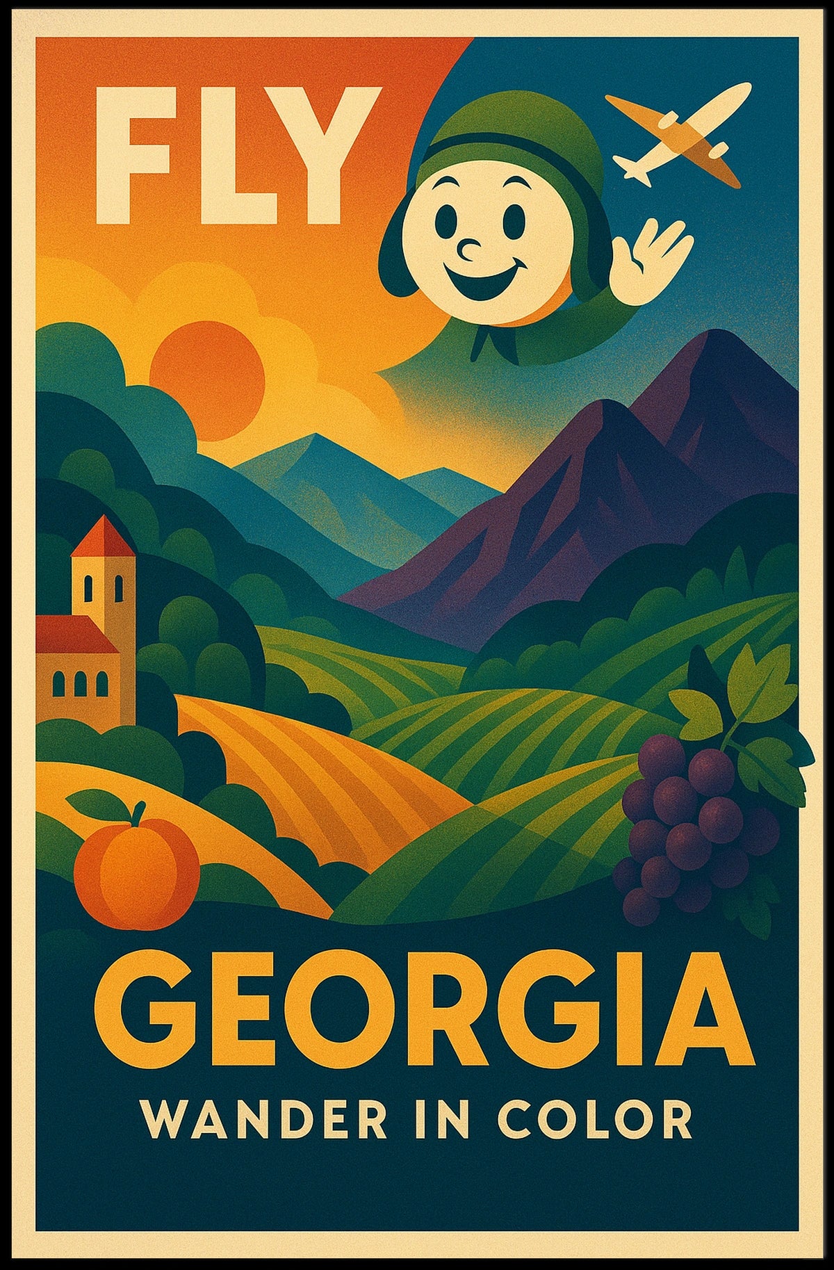 Fly Georgia Wander In Color Poster
