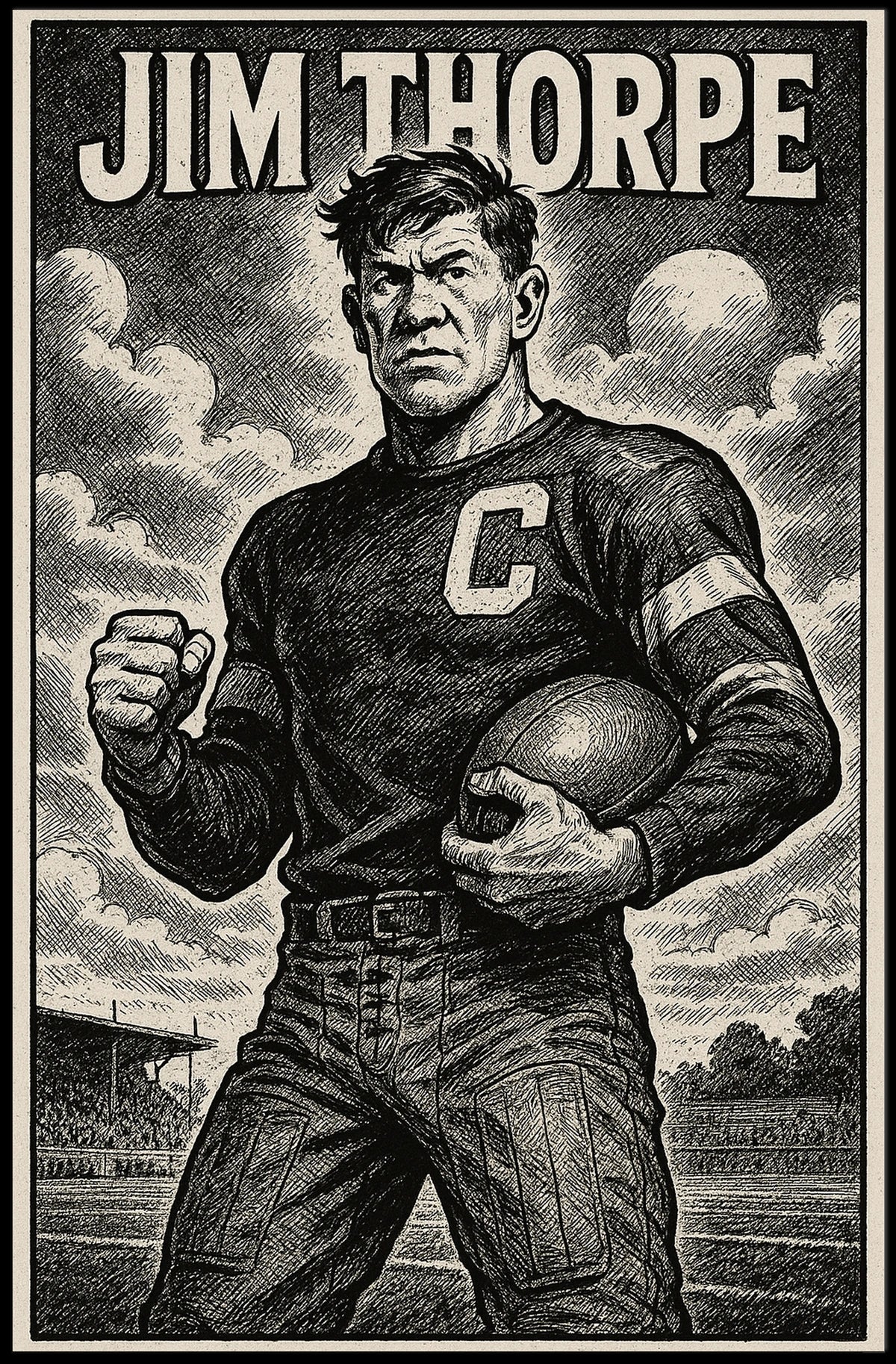 Jim Thorpe Legendary Athlete Poster
